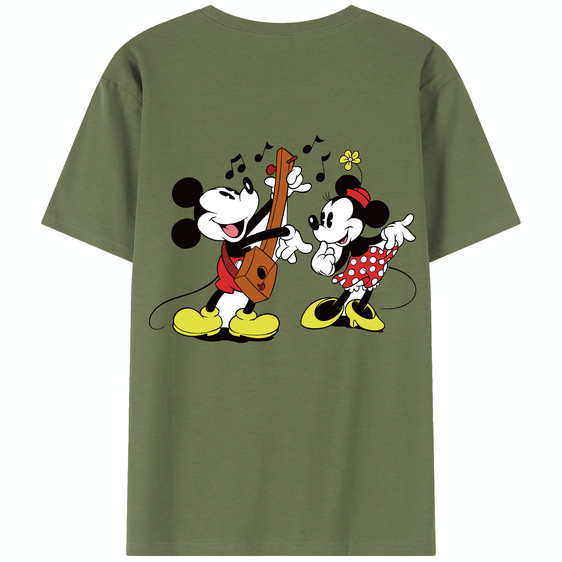 （画像用） ミッキーマウス Mickey Mouse 綿100％半袖Tシャツ（背面プリント）